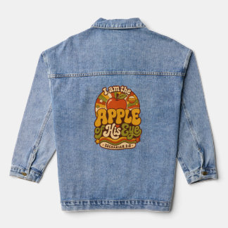 Chaqueta Vaquera Soy la Manzana de Su Ojo Fe Cristiana Retro  