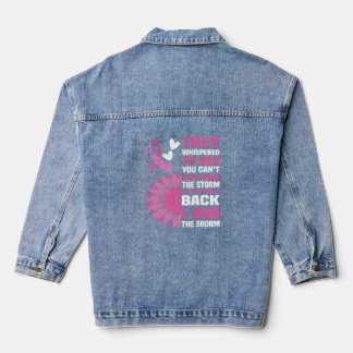Chaqueta Vaquera "Soy la tormenta" Diseño de citas rosas Inspirador