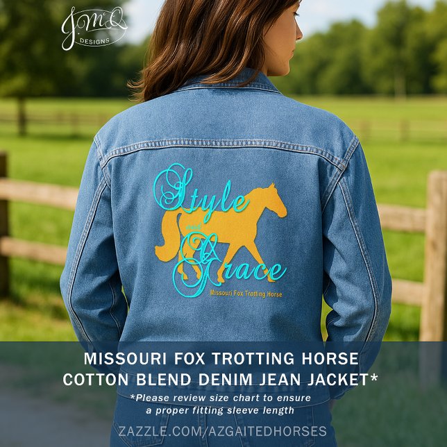 Chaqueta Vaquera Style and Grace Fox Trotter Silhouette (Graceful Missouri Fox Trotting Horse silhouette with a soft, stylish western flair.)