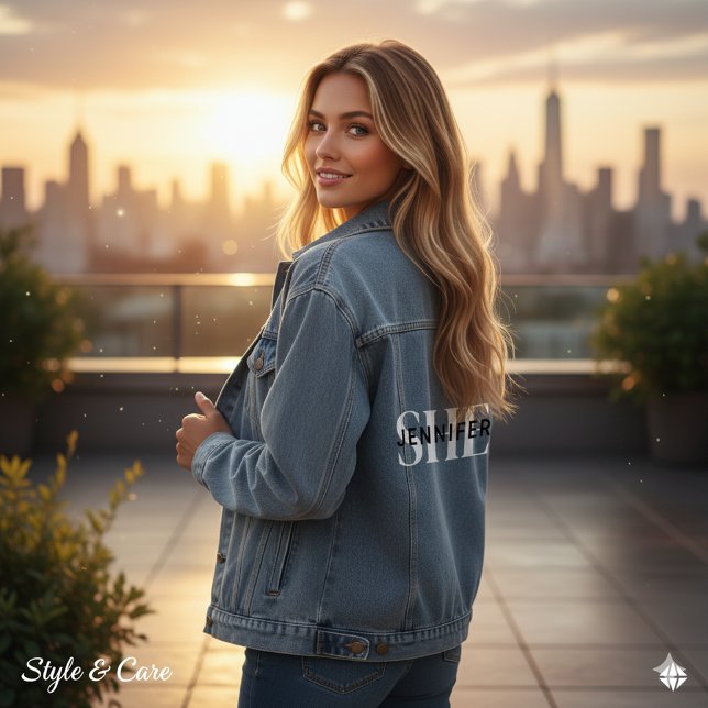 Chaqueta Vaquera Stylish Personalized SHE Denim Jacket for Women (Stylish Personalized SHE Denim Jacket for Women)