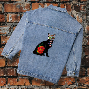 Chaqueta Vaquera Sugar Skull Black Cat