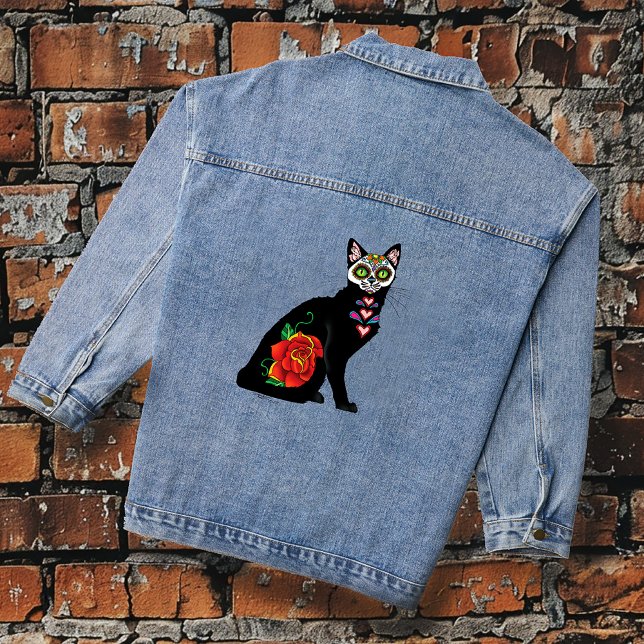 Chaqueta Vaquera Sugar Skull Black Cat (Subido por el creador)