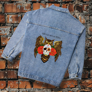 Chaqueta Vaquera Sugar Skull Rosa Owl