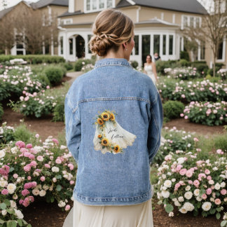 Chaqueta Vaquera Sunflower Bridal Veil Denim Jacket Personalización
