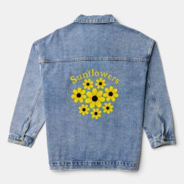 Chaqueta Vaquera Sunflowers Design Denim Jacket
