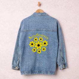 Chaqueta Vaquera Sunflowers Design Denim Jacket