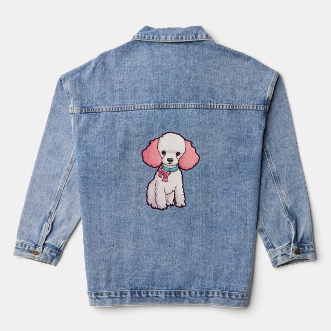 Chaqueta Vaquera Supercúpula de perro caniche (Reverso )