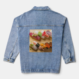 Chaqueta Vaquera Sushi Curve – Artistic Nigiri Denim Jacket