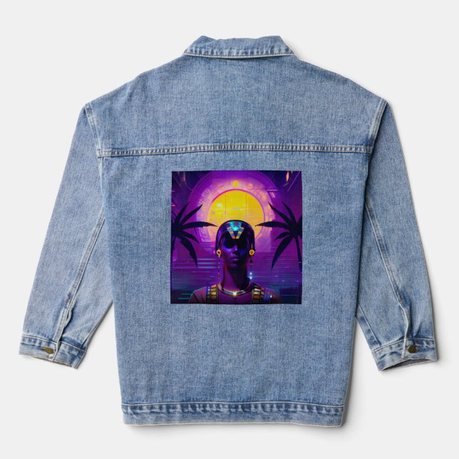 Chaqueta Vaquera Synthwave Pharaoh (Reverso )