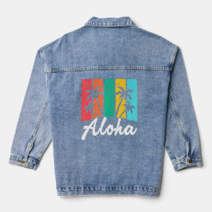 Chaqueta Vaquera tabla de surf Aloha Hawaii Island Palm Beach