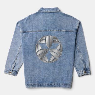 Chaqueta Vaquera Takenaka Clan Kamon Silver Chrome