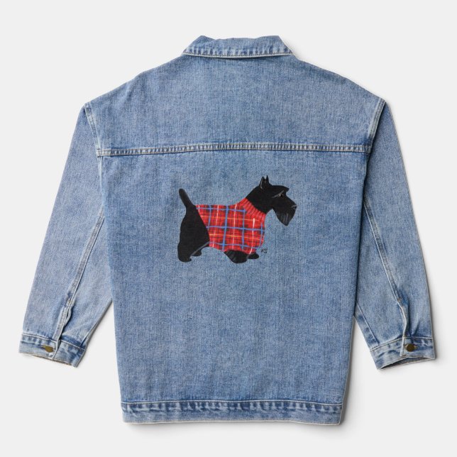 Chaqueta Vaquera Tartan Terrier Escocés (Reverso )