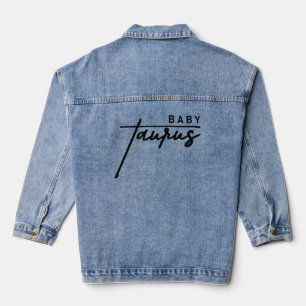 Chaqueta Vaquera Taurus Baby Zodiac Design - para los amantes de la