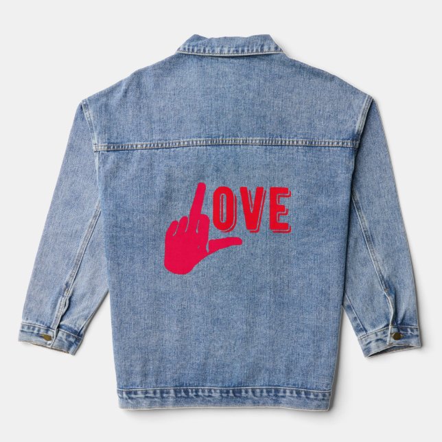 Chaqueta Vaquera Te amo más. (Reverso )