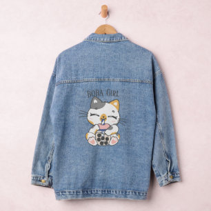 Chaqueta Vaquera Té Boba , Té de leche de burbuja