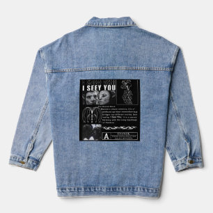 Chaqueta Vaquera "Te Veo" Arte de Conexión del Alma - Negro Minimal