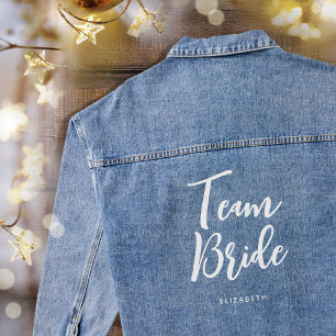 Chaqueta Vaquera Team Bride Nombre Personalizado Boda