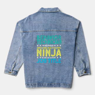 Chaqueta Vaquera Técnico De Comportamiento Terapista Ninja Aba