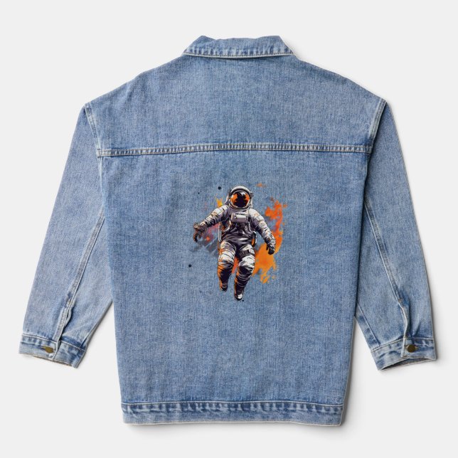 Chaqueta Vaquera Tee gráfico astronauta (Reverso )