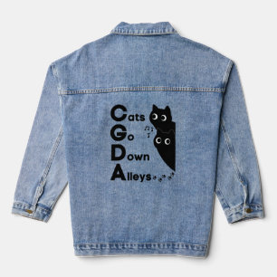 Chaqueta Vaquera Teoría Musical de Gatos que Bajan por Callejones C