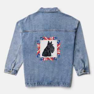 Chaqueta Vaquera Terrier Escocés Bandera Patriótica de EE. UU.
