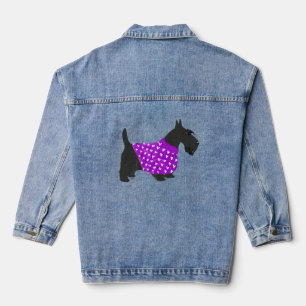 Chaqueta Vaquera Terrier Escocés con Suéter Caliente