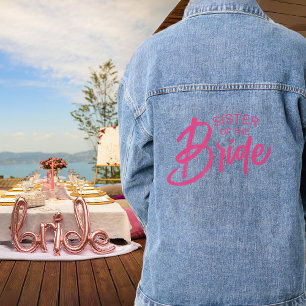 Chaqueta Vaquera Texto personalizado de novia