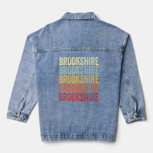 Chaqueta Vaquera Texto retro vintage de Brookshire Texas Brookshire