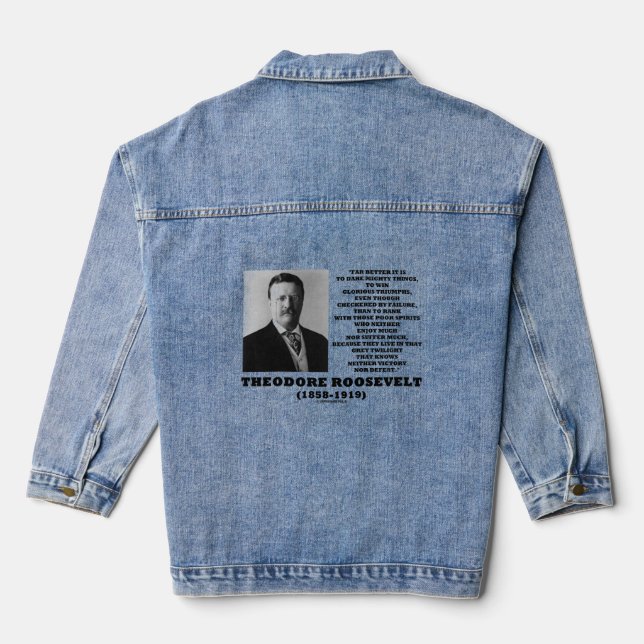 Chaqueta Vaquera Theodore Roosevelt se atreve a citar consejos para (Reverso )