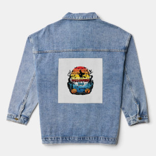 Chaqueta Vaquera Tiempo de Halloween Bruja Calabazas Murciélagos At
