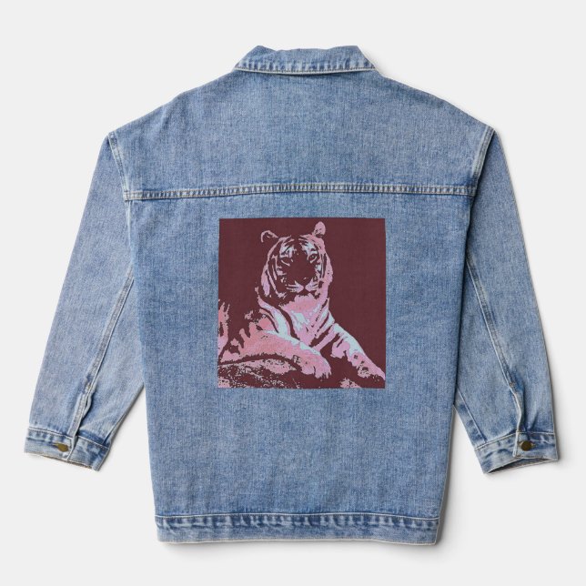 Chaqueta Vaquera Tigre de arte pop0 (Reverso )