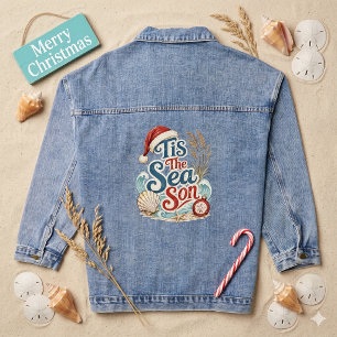 Chaqueta Vaquera Tipografía de Navidad Costera Es la Temporada Mari