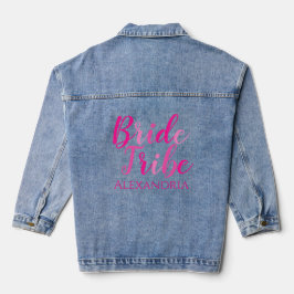 Chaqueta Vaquera Tipografía Rosa Fucsia de Despedida de Soltera Bri