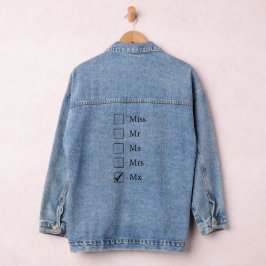 Chaqueta Vaquera Título Mx (Cinco Opciones) Denim Jacket