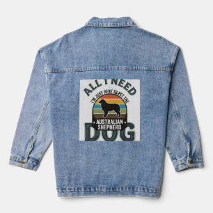 Chaqueta Vaquera Todo lo que necesito es mi perro grabado vintage a