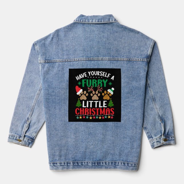 Chaqueta Vaquera tómate un navidad peludo (Reverso )