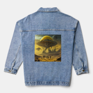 Chaqueta Vaquera Torre Ufo de Ciencia Ficción Alien World View Plan
