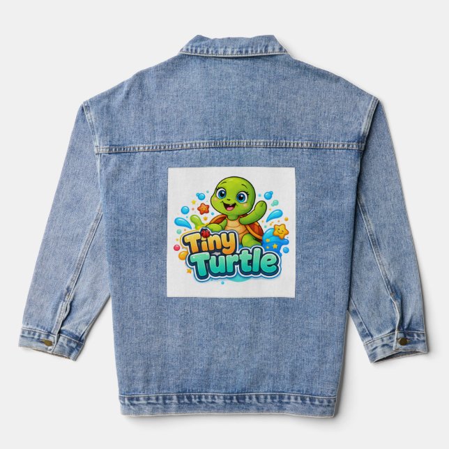 Chaqueta Vaquera Tortuga bebé adorable (Reverso )
