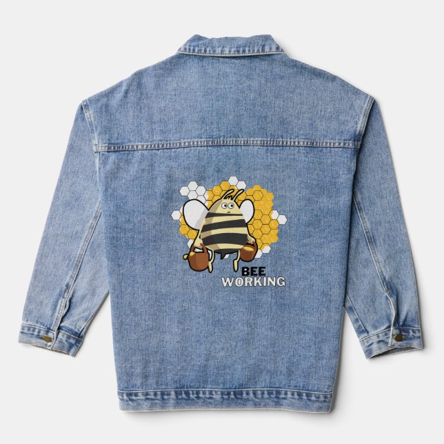 Chaqueta Vaquera trabajo de abejas (Reverso )