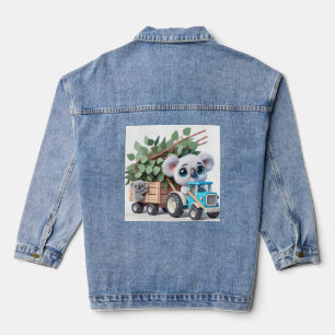 Chaqueta Vaquera Tractor azul claro con bebé Koala
