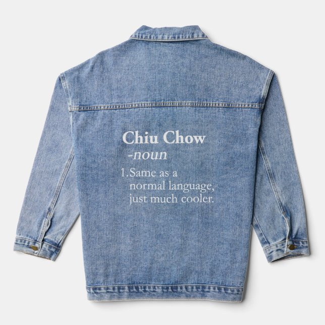 Chaqueta Vaquera Traducción del idioma chiu chow lingüista (Reverso )