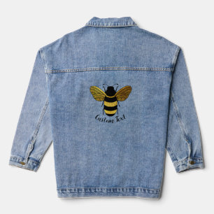 CHAQUETA VAQUERA TRENDY BUZZY YELLOW GOLD BLACK BUMBEE BEE SCRIPT