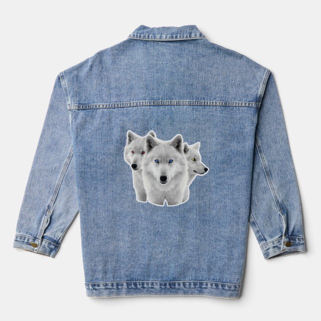 Chaqueta Vaquera Tres lobos blancos (Reverso )