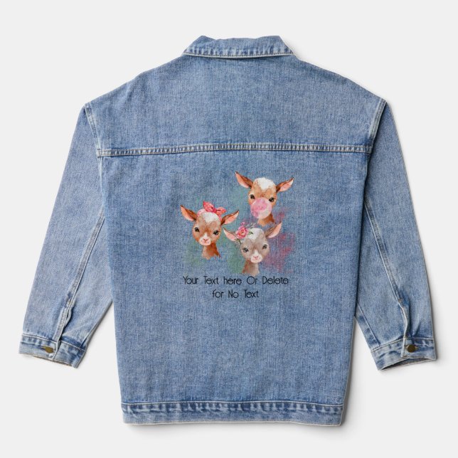 Chaqueta Vaquera Trio de Bebés de Cuta Acuarela (Reverso )
