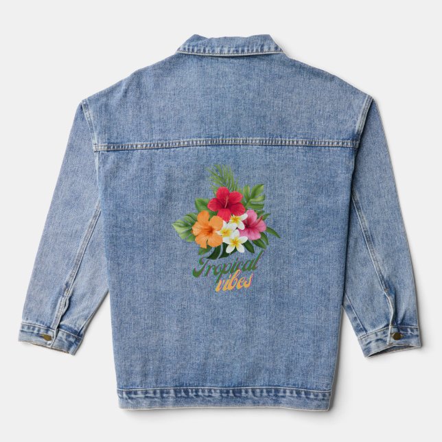 Chaqueta Vaquera "Tropical vibes" veste en jean (Reverso )
