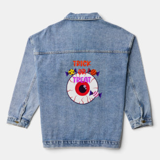 Chaqueta Vaquera Truco o trato - Ojo gigante y dulces de Halloween
