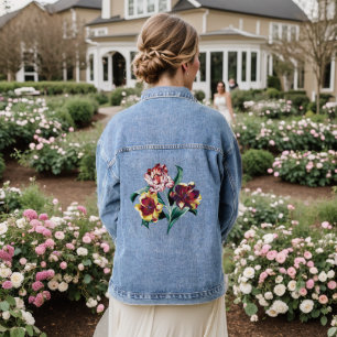 Chaqueta Vaquera Tulipán Floral Barroco