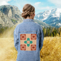 Turquoise Zia Tribal Brown Tan