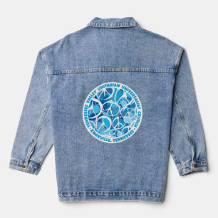 Chaqueta Vaquera TVUUC - Símbolos de paz en azul