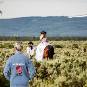 Chaqueta Vaquera Último Equipo de Novia del Rodeo Fiesta de Despedi